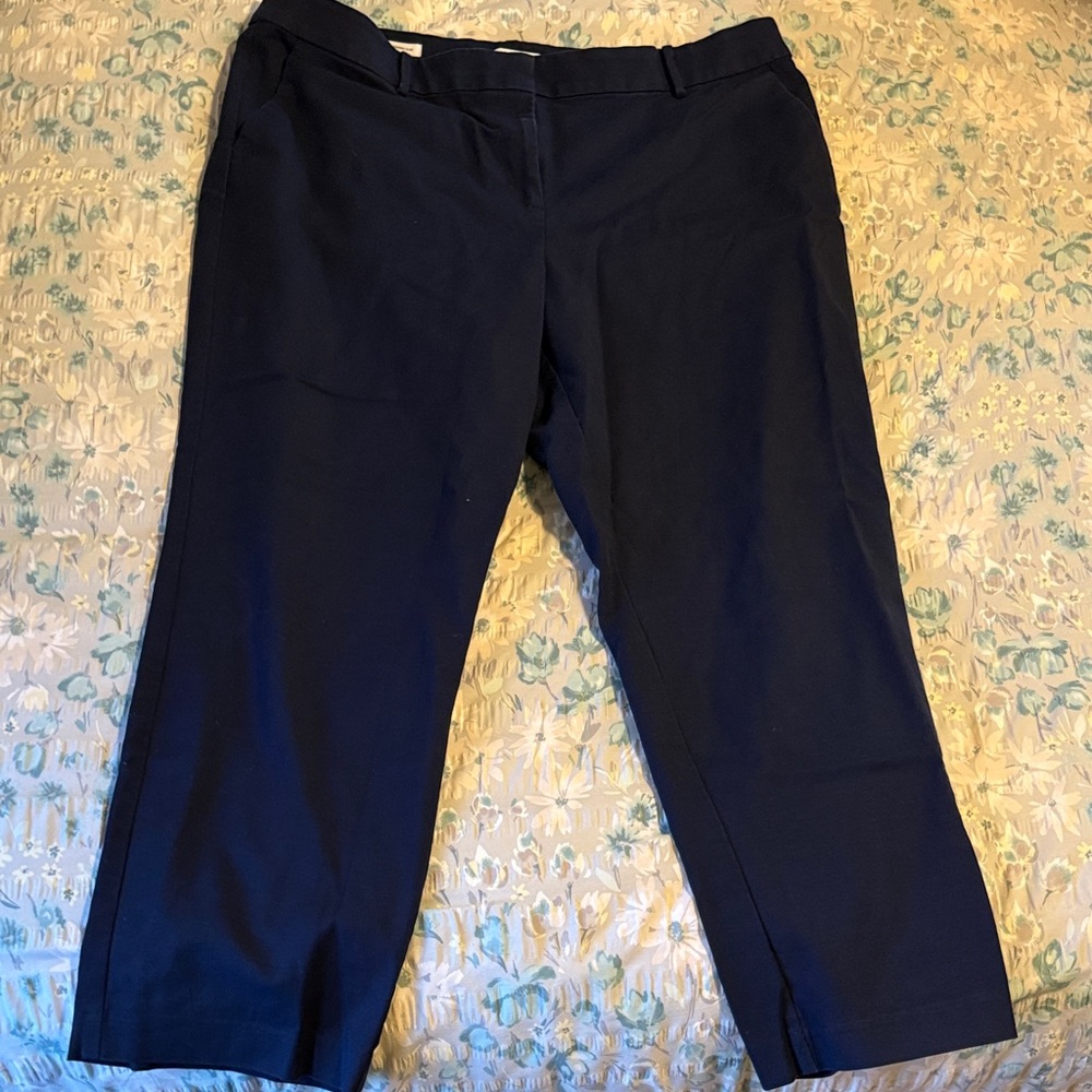 TALL Curvy Fit LOFT Navy Riviera Slim Pants
